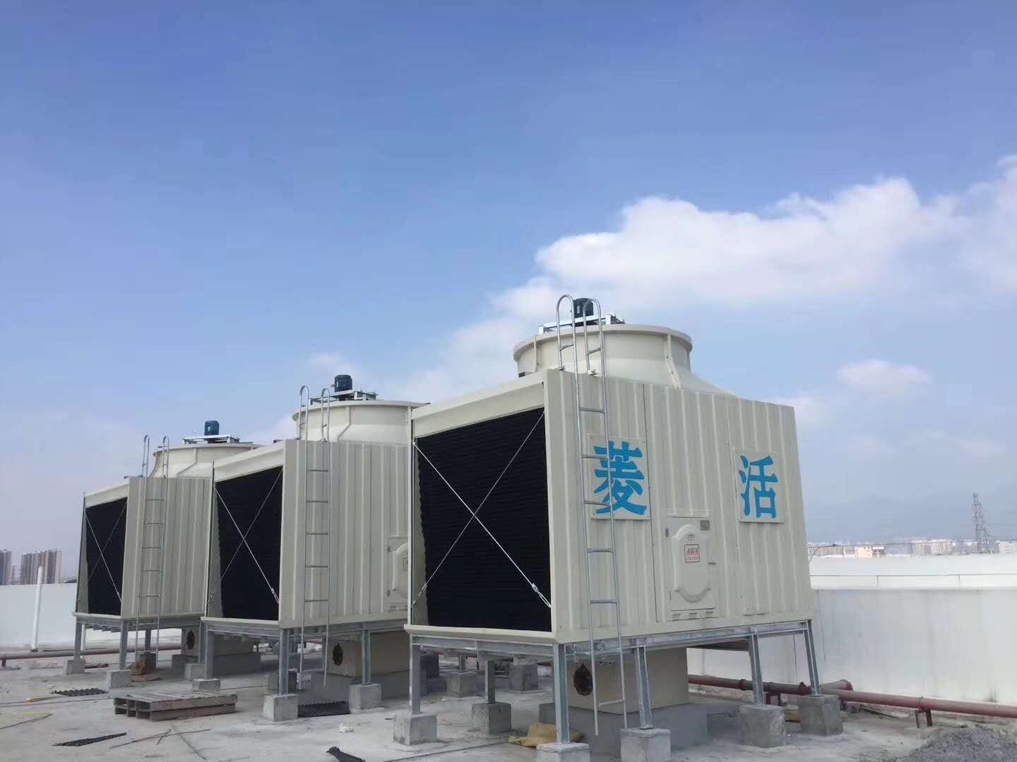 广州工地菱活横流式冷却塔150T